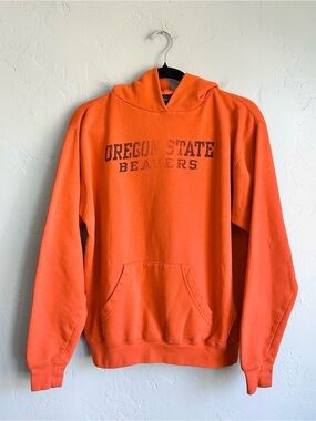 Vintage Jansport OSU Oregon State Beavers Orange Pullover Hoodie Sweatshirt XL